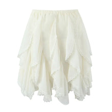 Load image into Gallery viewer, Summer Clothes Pleated Skirts Women Mini Skirts Luxury Designer Ruffle Skirts Elegant Japanese Y2k Black Lace Skirts Lace Trim
