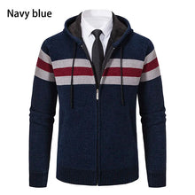 Load image into Gallery viewer, Hooded Knit Sweater Coat with Fleece Lining
