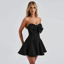 Load image into Gallery viewer, Strapless Bow A-Line Mini Dress
