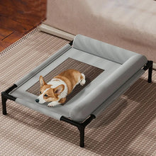 Load image into Gallery viewer, Pet Furniture Mesh Elevated Dog Beds Breathable Removable Raised Dog Bed with Pillow Outside Dog Bed Cat Patio Sunbathing
