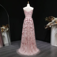 Load image into Gallery viewer, Pink Beaded Sweetheart Evening Gown
