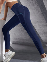 Load image into Gallery viewer, New High Waist Women's Leggings Stretch Yoga Pants Tights With Pockets Push Up Fitness Running Sportswear Solid Color Pants
