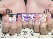 Load image into Gallery viewer, Nail Art Markers Customised Specialised Needle Tube Nail Art Pens Hand-Drawn Outline Pen Acrylic Paint Pen Set Acrylic Paintbrus
