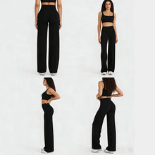 Load image into Gallery viewer, Sports Yoga High Waist Flared Leggings Women Gym Naked Feel Lift The Hips Wide Leg Pants Woman Pilates Running Sport Trousers
