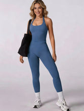 Load image into Gallery viewer, Women 2Pcs Yoga Set Halter Neck Sports Tank Top High Waist Leggings Fitness Outfit Gym Workout Activewear Tracksuit
