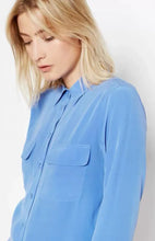 Load image into Gallery viewer, Women Real Silk Shirts Classic Double Pockets Solid Color Casual Fashion Long Sleeve Thin Shirt Blouses Tees
