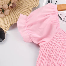 Load image into Gallery viewer, Pink Shirred Princess Summer Dress
