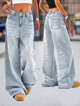 Load image into Gallery viewer, Retro Washed Wide Leg Jeans
