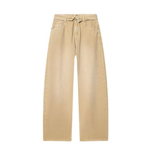 Load image into Gallery viewer, 2026 Summer New Women's Clothing Retro Style Loose and Versatile Mid Waist Casual Piercing and Flanging Jeans
