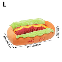 Load image into Gallery viewer, Hot Dog Pet Bed for Small Dogs Cats Soft Fleece Indoor Sleeping Nest Raised Support Cozy Puppy Cushion Home Pet Supplies
