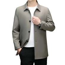 Load image into Gallery viewer, Solid Lapel Business Trench Coat
