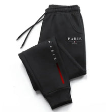 Load image into Gallery viewer, Stylish high-grade sweat joggers for city men, unique Paris print, multi-scene trousers for travel, sports and home leisure.

