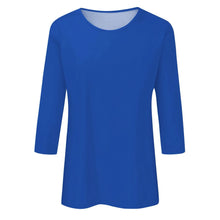 Load image into Gallery viewer, Women Summer Tops Round Neck Three Quarter Sleeve Comfortable Print T Shirt Blouse Women T Shirt muticolor t shirt tops

