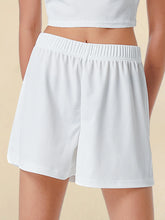 Load image into Gallery viewer, Casual Shorts Women 2024 New Summer Simple Comfortable Elastic Waist Cool Breathable Solid Color Casual Sports Five Quarter Pant

