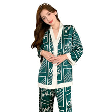 Load image into Gallery viewer, Ice Silk V Neck Pajama Set
