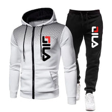 Load image into Gallery viewer, Mens Tracksuits+Sweatpants Two Pieces Suits 2025 Winter Print Zipper Hooded Sweatshirt Casual Fitness Jogging Sports Pants Sets
