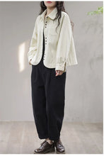 Load image into Gallery viewer, Casual White Corduroy Button Jacket
