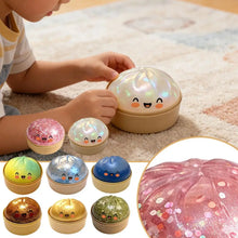 Load image into Gallery viewer, Premium Squishy Steamed Bun Dumpling Toy Slow Rising Glitter Stress Ball Stretchy Decompression Fidget Toy Desk Travel Gift ﻿
