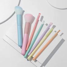 Load image into Gallery viewer, A full set of makeup tools including 7 colored makeup brushes, loose powder, contouring, eyeshadow, eyebrow brushes, etc
