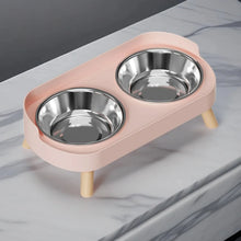 Load image into Gallery viewer, HOMEFISH Dopamine Multicoloured Tall Pet Feeder with Two Stainless Steel Bowls and Neck Support
