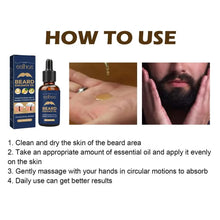 Load image into Gallery viewer, 30ml Beard Care Oil For Men Beard Growth Grooming  Soften Strengthen Styling Beard Oil Thicker Nourish Beard Serum Beard Care
