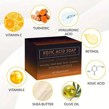 Load image into Gallery viewer, 100g Kojic Acid Soap with Vitamin C,Turmeric, Retinol, Shea Butter, Vitamin E, Kojic Acid for Clean and Nourish The Skins
