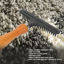Load image into Gallery viewer, Pet Grooming Brush Pet Brush Handheld Cat Grooming Rake Wooden Handle Pet Hair Deshedding Detangling Brush for Cats Dogs
