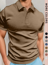 Load image into Gallery viewer, Men's Polo Simple Pure Color Short-Sleeved Shirt, High-Grade Fabric, Breathable and Comfortable Fabric with Ice Feel, Summer Outdoor Casual Men's Shirt, Men's Gifts

