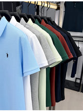 Load image into Gallery viewer, 100% pure cotton high-end brand men's short sleeve polo shirt summer fashion original pony embroidery golf Paul  casual T-shirt
