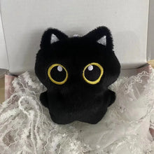 Load image into Gallery viewer, Cute plush toy of a black cat, suitable for decoration and also a great gift option.
