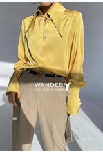 Load image into Gallery viewer, Elegant Satin Office Casual Shirt
