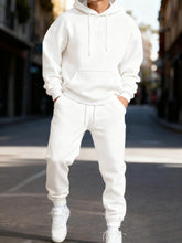 Load image into Gallery viewer, Man Hoodie Set Winter Solid Color Two Pices Sets Long-Length Street Clothes Casual Sports Sweatpant Hoody Unisex Fashion Suit
