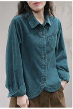 Load image into Gallery viewer, Casual White Corduroy Button Jacket
