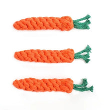 Load image into Gallery viewer, 1pc Pet Knot Toy for Dog and Cat Carrot Shape Dog Chew Toys Cotton Rope Toys for Indoor Dogs Cat Toys Dog Accessories
