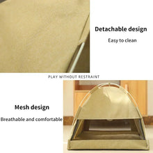 Load image into Gallery viewer, Pet Tent Bed Removable Cat Sofa Basket Canvas Semi-enclosed Cat House Dog Cave Hut Cat Sleeping Bed for Room Decor Pet Supplies
