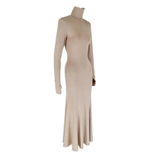 Load image into Gallery viewer, Backless Turtleneck Slim Maxi Dress
