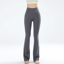 Load image into Gallery viewer, Women's leggings slim yoga pants women's high waisted wide leg pants sports bell bottoms breathable quick dry bottom
