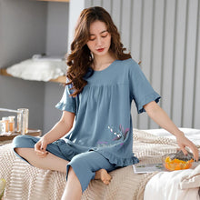 Load image into Gallery viewer, Cotton Cartoon Summer Pajama Set
