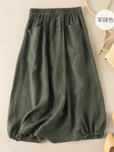 Load image into Gallery viewer, Women's Skirt Cotton Linen Casual Straight Skirts Woman Fashion 2026 Summer Loose Solid Color Button Long Skirts for Women
