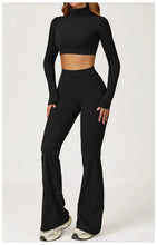 Load image into Gallery viewer, Yoga Set 2 Pieces Gym Clothes Yoga Outfits For Women Tracksuits Workout Long Sleeved Fitness Set Sport Bra Crop Top Gym Leggings
