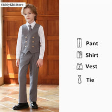 Load image into Gallery viewer, British Style Kids Vest Suit
