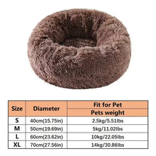 Load image into Gallery viewer, Soft Pet Cat Bed Pad Plush Warm Faux Fur dog Calm Bed Donut Round Bed Comfortable Sleeping Washable for Small Medium Dog and Cat
