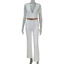 Load image into Gallery viewer, Elegant Deep V Wrap Jumpsuit
