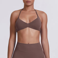Load image into Gallery viewer, Sport Bra Strappy Bra Top Women High Support Thin Strap Halter Sport Seamless Bras Scrunch Workout Yoga Tank
