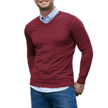 Load image into Gallery viewer, Slim V-Neck Knit Pullover
