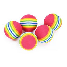 Load image into Gallery viewer, Rainbow EVA Cat Toys Ball Interactive Cat Dog Play Chewing Rattle Scratch EVA Ball Training Balls Pet Toys Supplies
