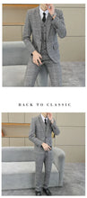 Load image into Gallery viewer, Three Piece Wedding Business Suit
