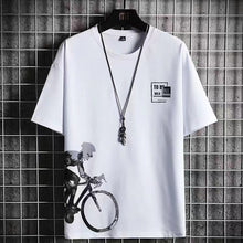 Load image into Gallery viewer, 2023 Summer Men's Tracksuit 2 Piece Set Fashion Casual Solid Short-Sleeved T-Shirt and Shorts Sport Suit Breathable Man Clothing
