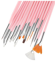 Load image into Gallery viewer, Nail Art Brushes Nail Art Tool Set Nail Dotting Tools Nail Dust Brush Striping Long Lines Nail Drawing Pen Nail Design
