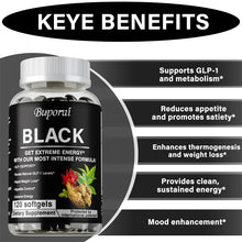 Load image into Gallery viewer, Black Metabolism Support Capsule Supplement
